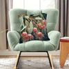 1Pc Bright Red Eucalyptus Flower Pillowcase With Zipper Closure, Suitable For Bedroom, Living Room Sofa, No Pillow Core