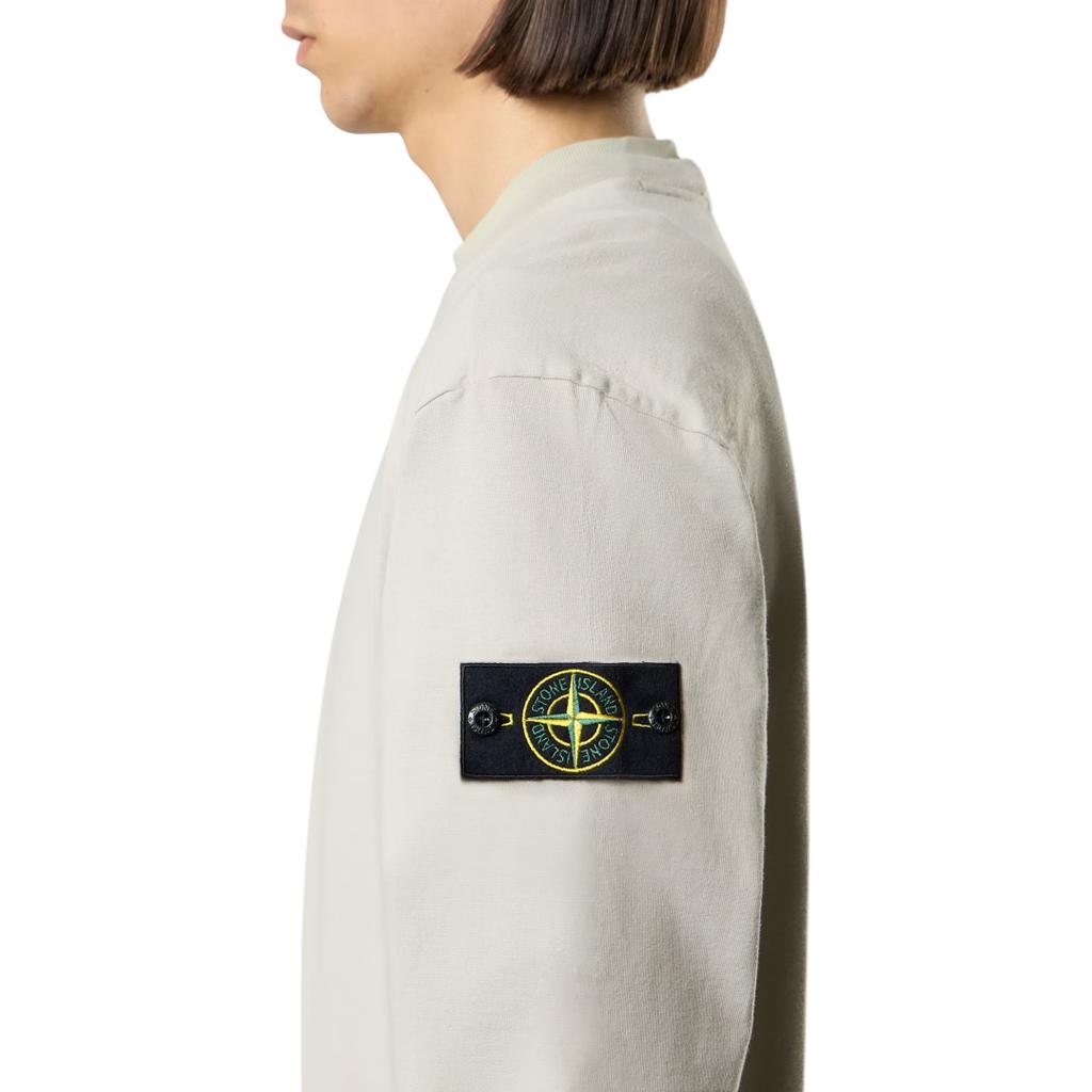 STONE ISLAND Ss26 Crew Neck Long Sleeve Logo Sweatshirt Men Sweatshirt L1S1561000-57S0B50-V0061