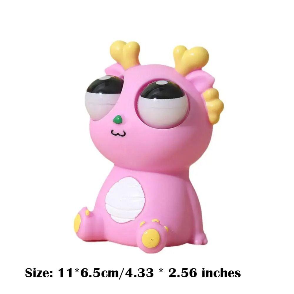 Unique Decompression Toy Keychain Little Dragon Big Eyes Fidget Toy New Squeeze Dragon Doll