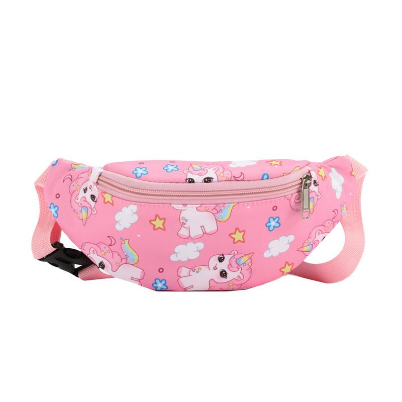 Modische, leichte Umhängetasche mit Kürbis- und Einhornprint, die man einfach über die Schulter schieben kann.