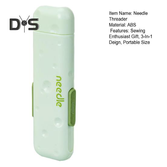 3-i-1 Nåletreder Sømspretter Nåloppbevaringsboks Håndsøm Broderi Korssting Nåletreding Trådfjerningsverktøy