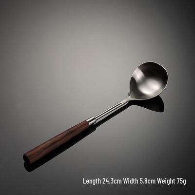 Qianxing Stainless Steel & Walnut Handle Kitchen Utensil Set