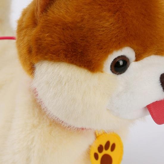 Електрична плюшева іграшка-собака з рухом облизування язиком, реалістичними звуками, ходячий плюшевий собачка з повідком, повторює те, що ви говорите, імітація м'якої іграшки