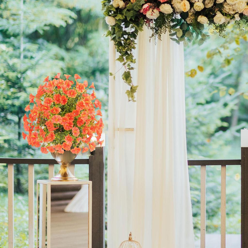 Artificial Flowers Topiary Ball with Ground Stake DIY Crafts Easy To Install Handcraft Wedding Decor