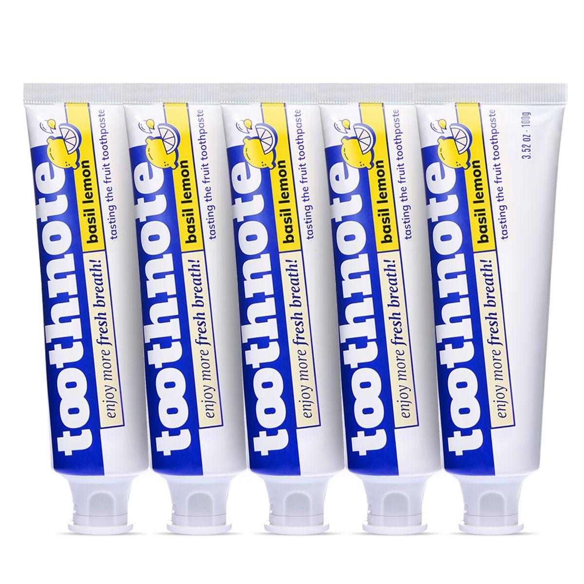 Moisture Therapy Toothpaste Basil Lemon Scent 100g 5 Pieces