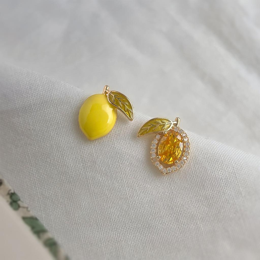 Summer Niche Asymmetrical Fruit Earrings