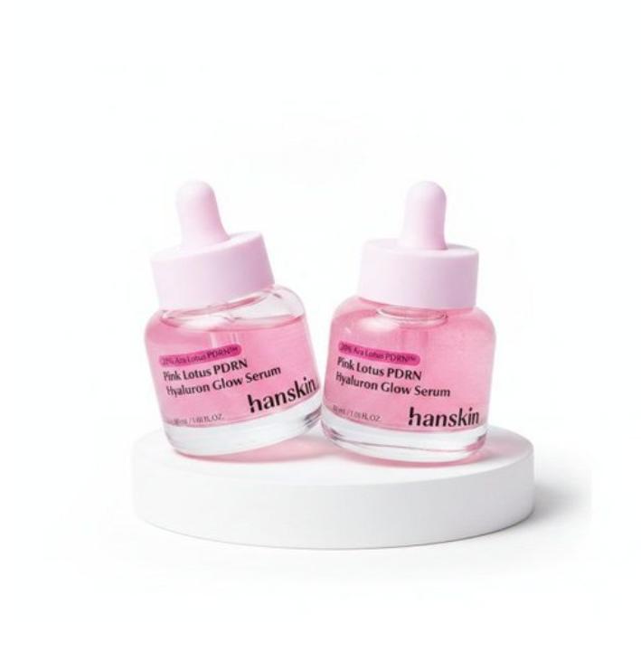 HANSKIN Ara Lotus Pink Ball PDRN Hyaluronic Radiance Serum for Hydration & Glow 30ml