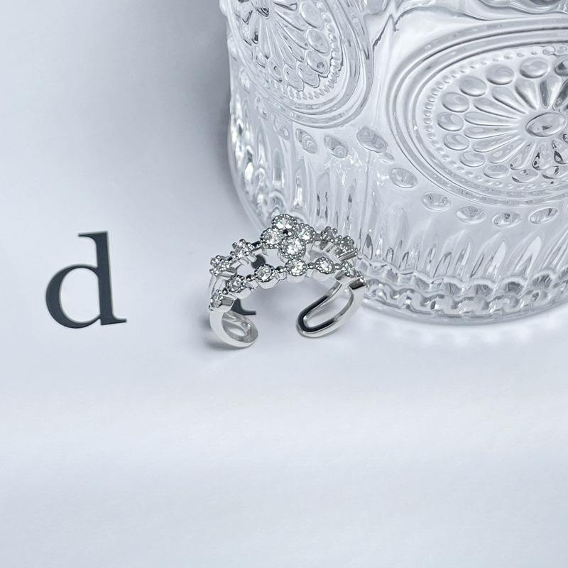 New Arrival Four-leaf Clover Open Ringelegant Exquisite High-end Open Ring