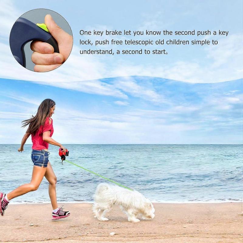 Leash, dog leash, double for 2 dogs, flexible retractable, durable pet accessory