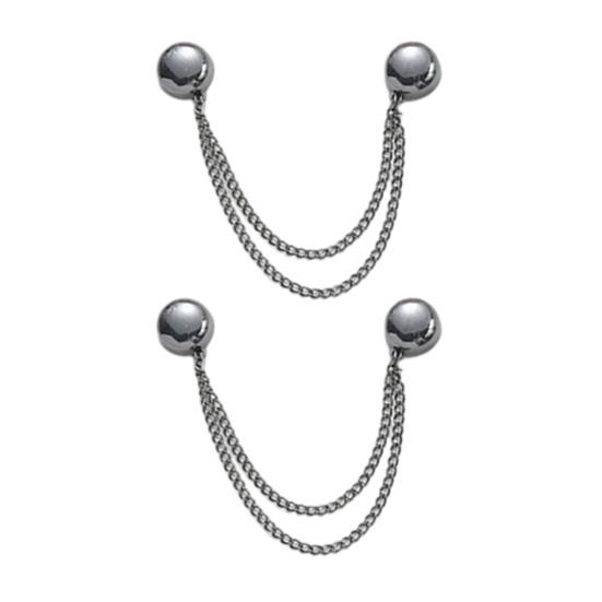 

Magnetic Clothing Clips Multi-Function Clips Magnetic Chain for Women Clips with Clothes Hem Pants Jeans Shirts 2pcs чорний