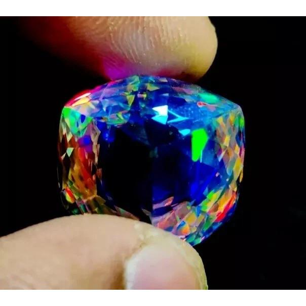 Natural Mystic Topaz Rainbow Color Fancy Cube Cut 200.10 Ct+ Beautiful Gemstone