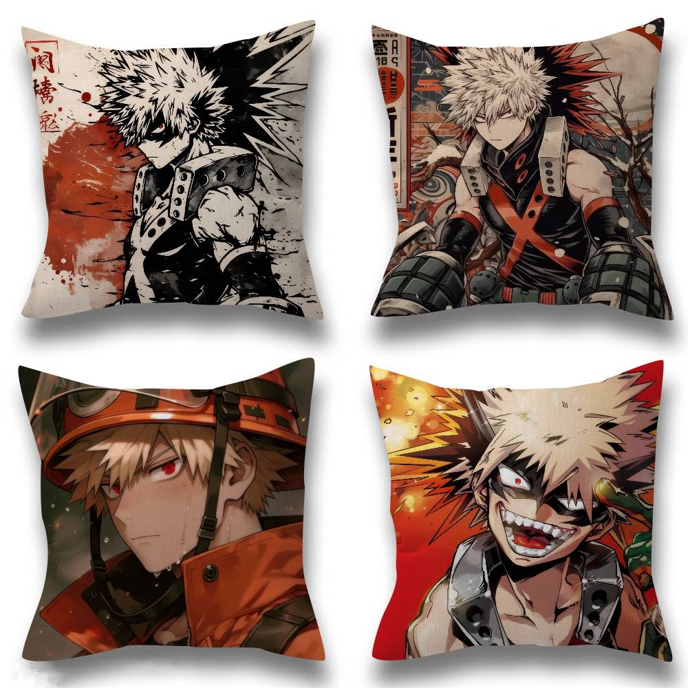 My Hero Academia Bakugou Katsuki Cushion Cover Decorative Pillow Sofa Home Decor case pillow cases