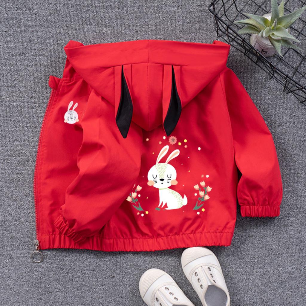 Girls' Coat Windbreaker Jacket Casual Hooded Top