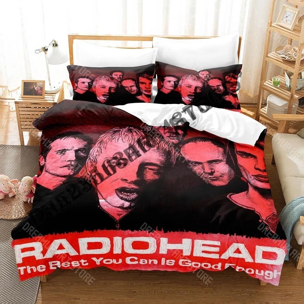 Set Biancheria da Letto Radiohead Band Stampa 3D Singolo Gemello Matrimoniale Queen King Size Set Letto Adulto Bambino Camera da Letto Copripiumino Set Letto