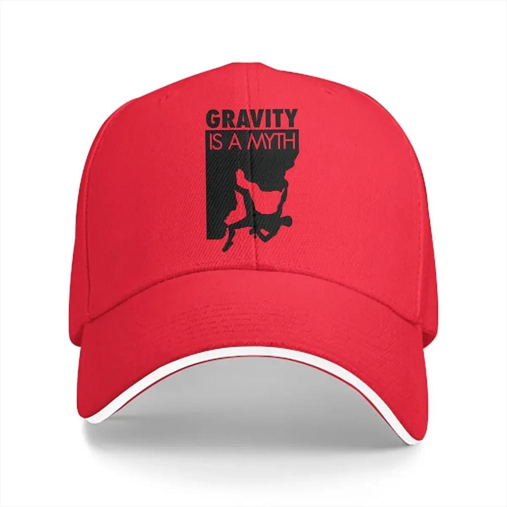 Gravity Is A Myth Baseball Caps Peaked Cap Mountain Climber Sun Shade Hats for Men Women
