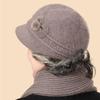 Plus Velvet Women's Knitted Hat Windproof Elderly Beret New Fashion Mom Warmer Cap  Outdoor