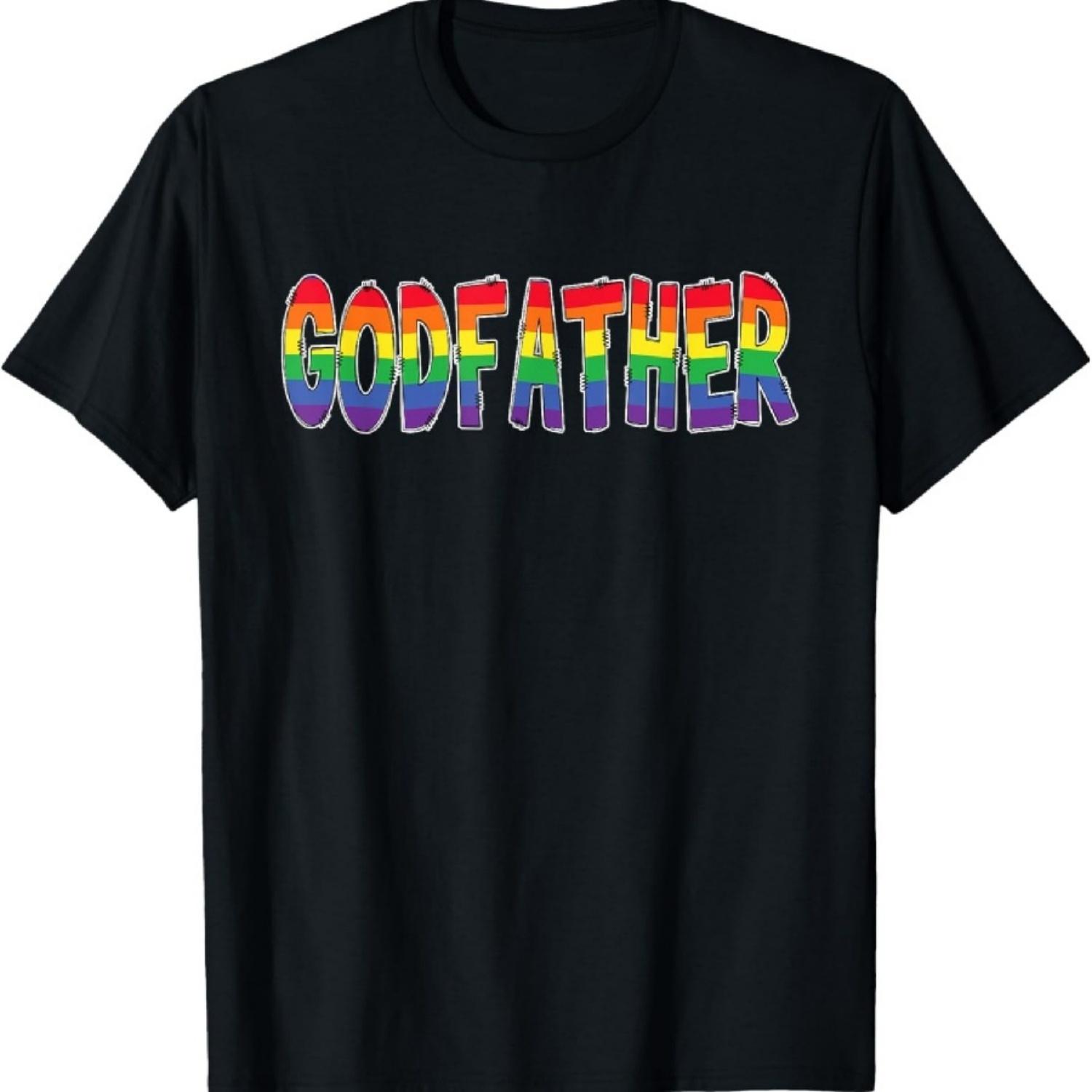 

LGBT Pride Rainbow Daddy Godfather Matching Family T-Shirt XXXXXL чорний