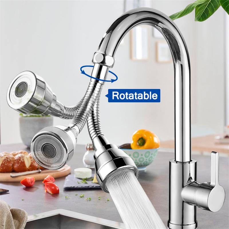 Rotatable Kitchen Filter Faucet Spray Head Tap Swivelable Anti Splash Faucet Extender Filter Nozzle Bathroom Faucet Aerator