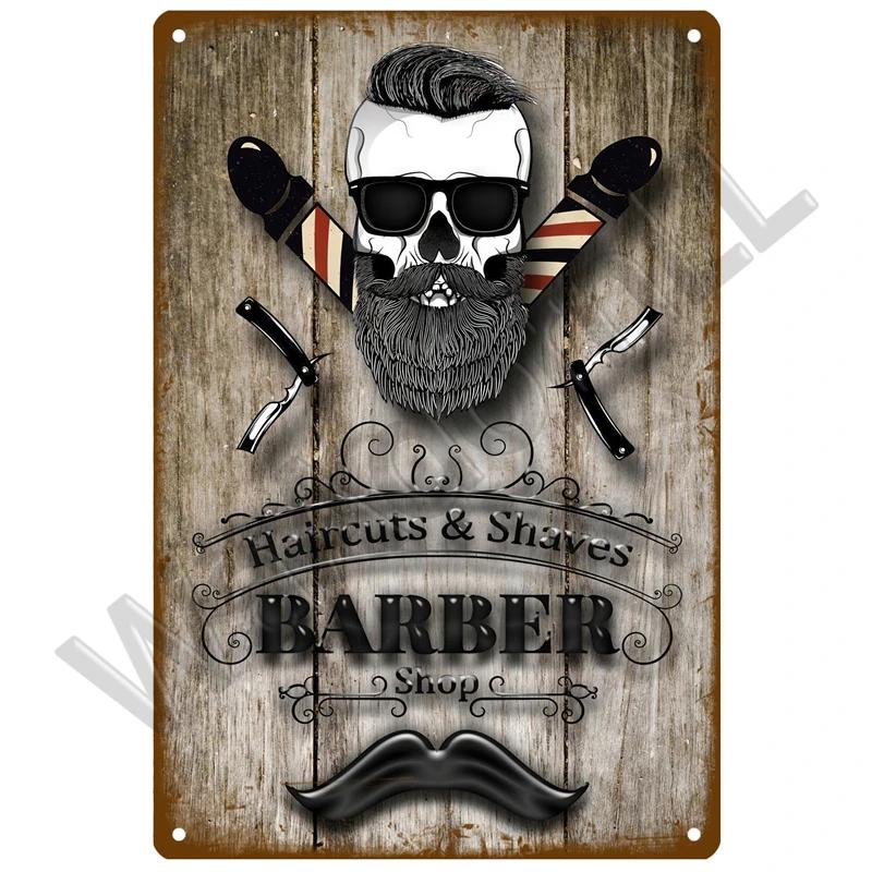 Barber Shop Retro Pub Bar Decoration Tin Sign Shabby Chic Home Decor Plaque Metal Sign Wall Poster Vintage Decor Art Vintage