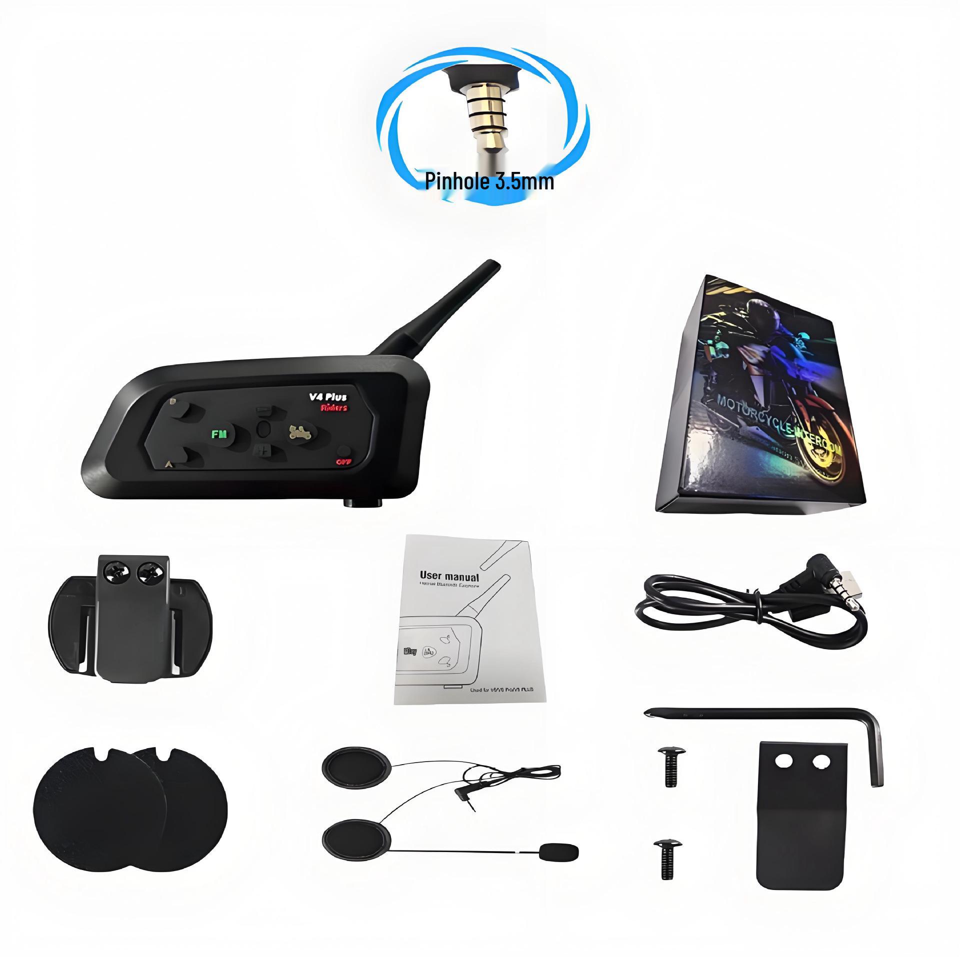 Neutral V4plus Bluetooth Noise-Cancelling Waterproof Motorcycle & Cycling Helmet Earphones
