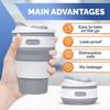 2025 Latest Model 2-Pack Collapsible Coffee Cup Reusable  12oz Leakproof Travel
