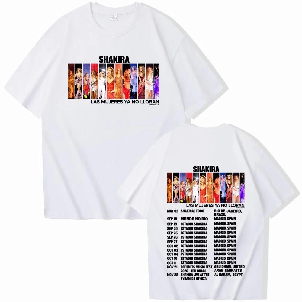 

Summer Fashion Trendy Tee Shakira Las Mujeres Ya No Lloran World Tour 2026 T-shirt Man Woman Harajuku Short Sleeve O-neck Casual Shirt 4XL