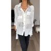Plus Size Women's Shirt Spring and Summer Fashion Printing Loose Sexy Swallowtail Shirt