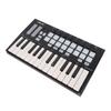 Portable 25 Key USB MIDI Keyboard Controller with 16 RGB Backlit Trigger Pads 8 Assignable Control Knobs