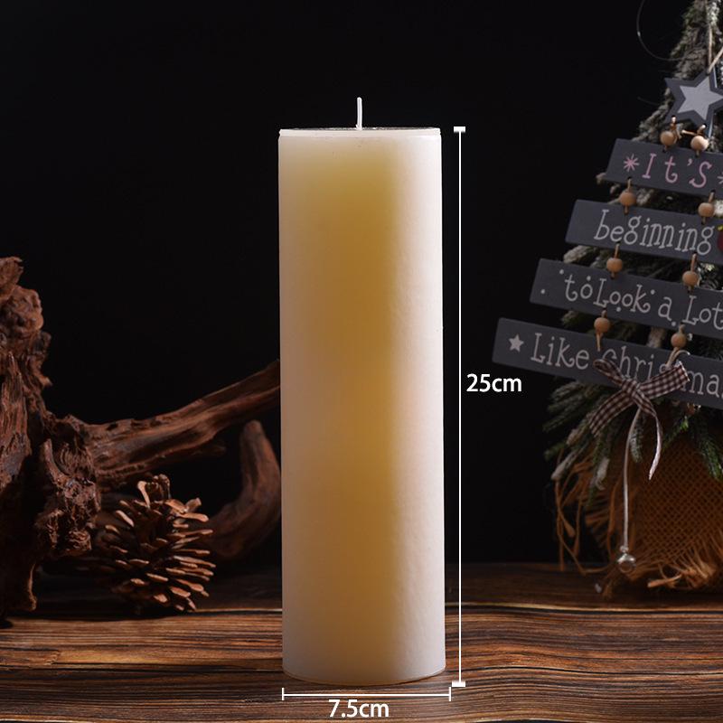 Classic Ivory Smokeless White Cylindrical Wedding Candles for Home and Restaurant Decor - Free Shipping