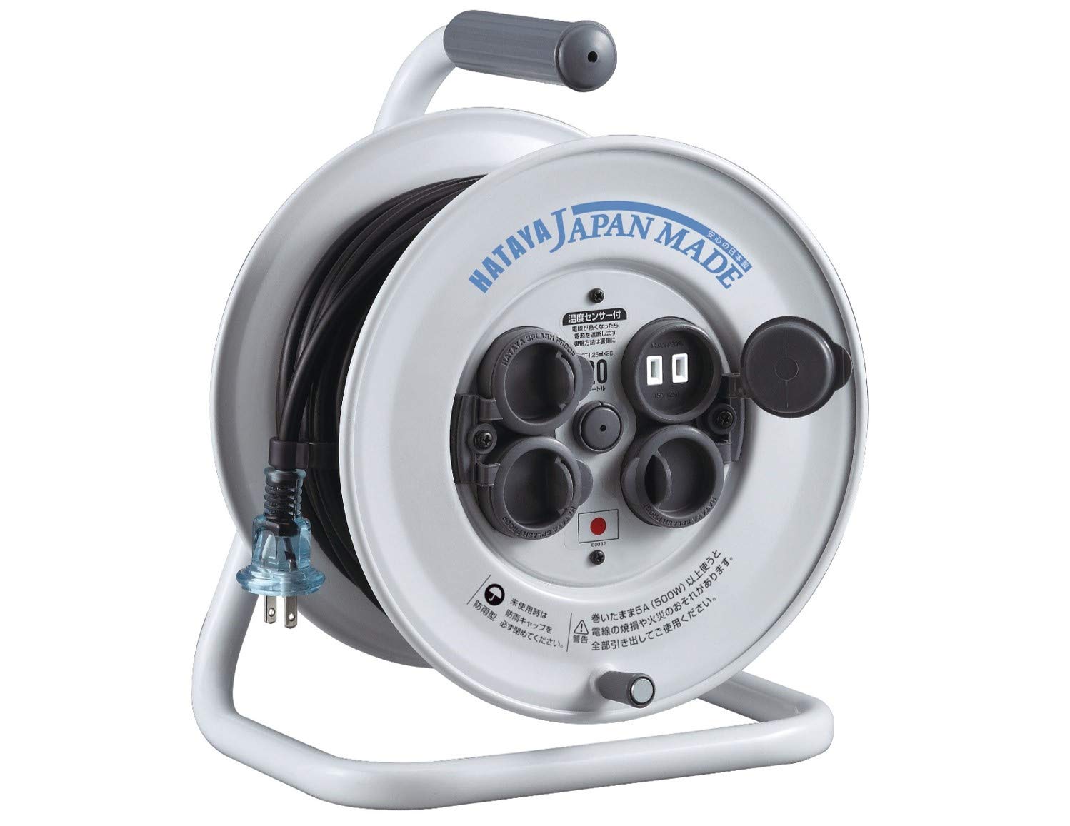 

Hataya (HATAYA) Shin Sunday Rainbow Reel CC-20S, Outdoor (Rainproof), 100V Type, 20m Cord, 1.25mm Diameter, Made in Japan, Standard Type, Built-in