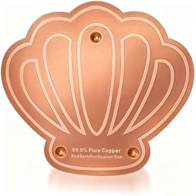 Copper Bird Bath Cleaner Disc 6+ Months Lifespan Physical Water Purifier for Outdoor Garden Bird Water Feeder