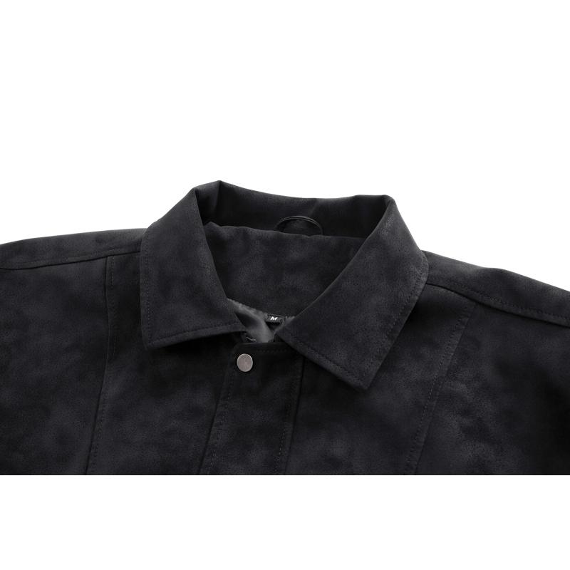 Men's Leather Jacket Men's Youth Standing Collar Biker Leather Jacket Jacket