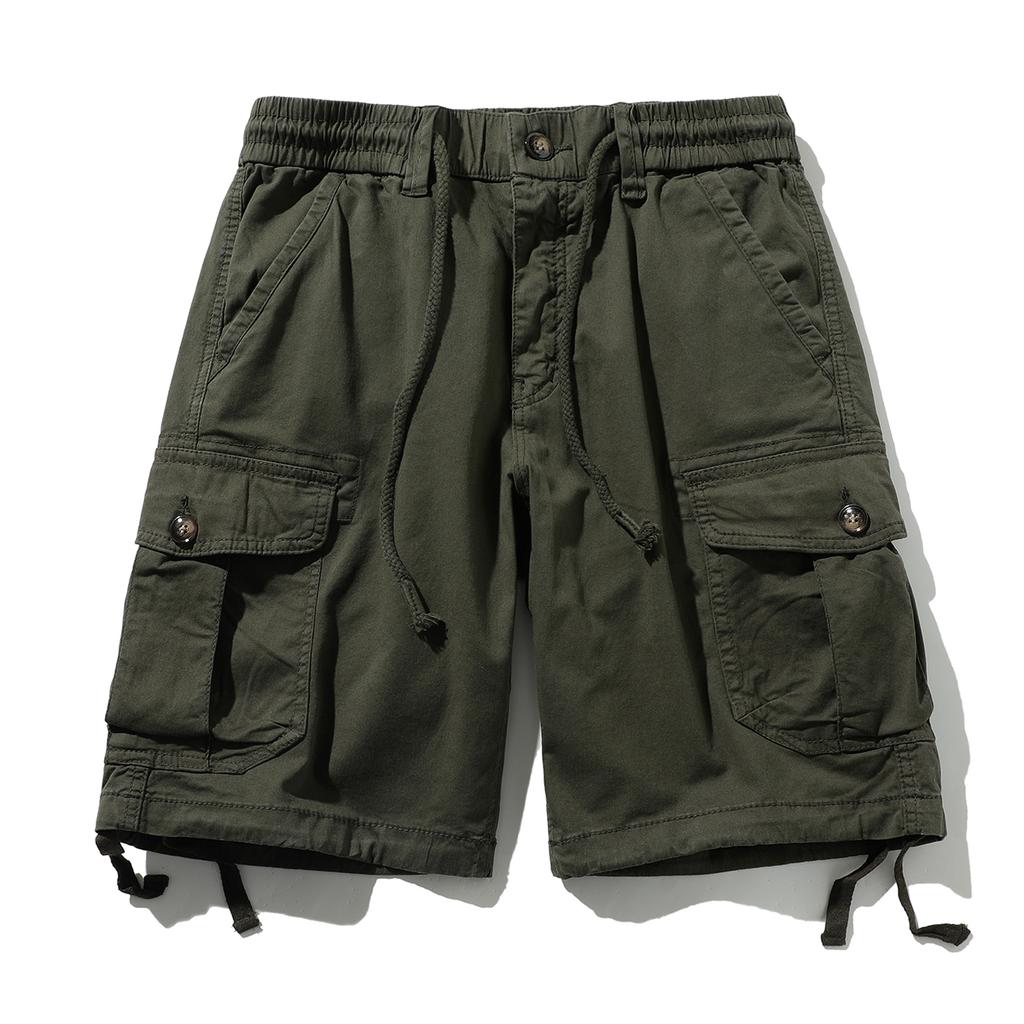 Camouflage Workwear Shorts Men's Summer Casual Five Quarter Pants Pure Cotton Loose Multi Pocket Versatile Pants
