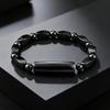 Hämatit Armband für Männer Schwarzer Naturstein Stretch Armband Holen Sie sich Ihr Selbstvertrauen zurück Energie Inspirierender Modeschmuck Geschenk
