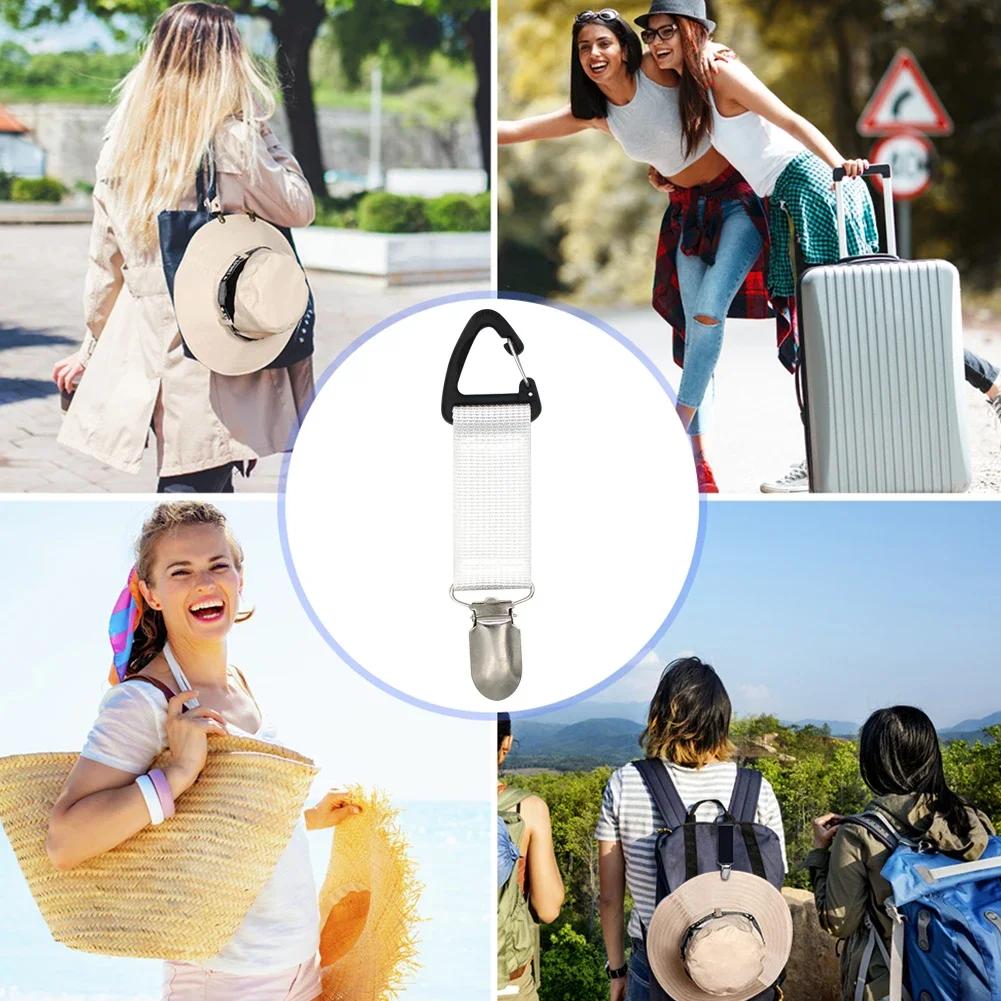 Backpack Clips Universal Portable Hat Keeper Clip Canvas Lightweight Storage Accessories Travel Outdoor Practical Gadgets
