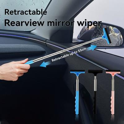 Portable Rearview Mirror Wiper for Automotive New Retractable Car Windshield Wiper Arm Portable Auto Products