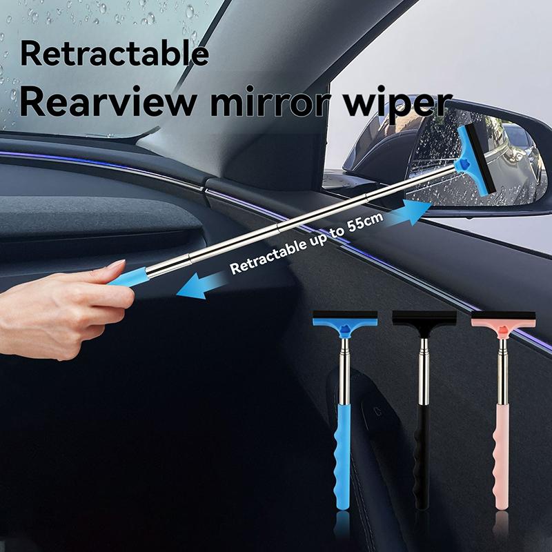 Portable Rearview Mirror Wiper for Automotive New Retractable Car Windshield Wiper Arm Portable Auto Products