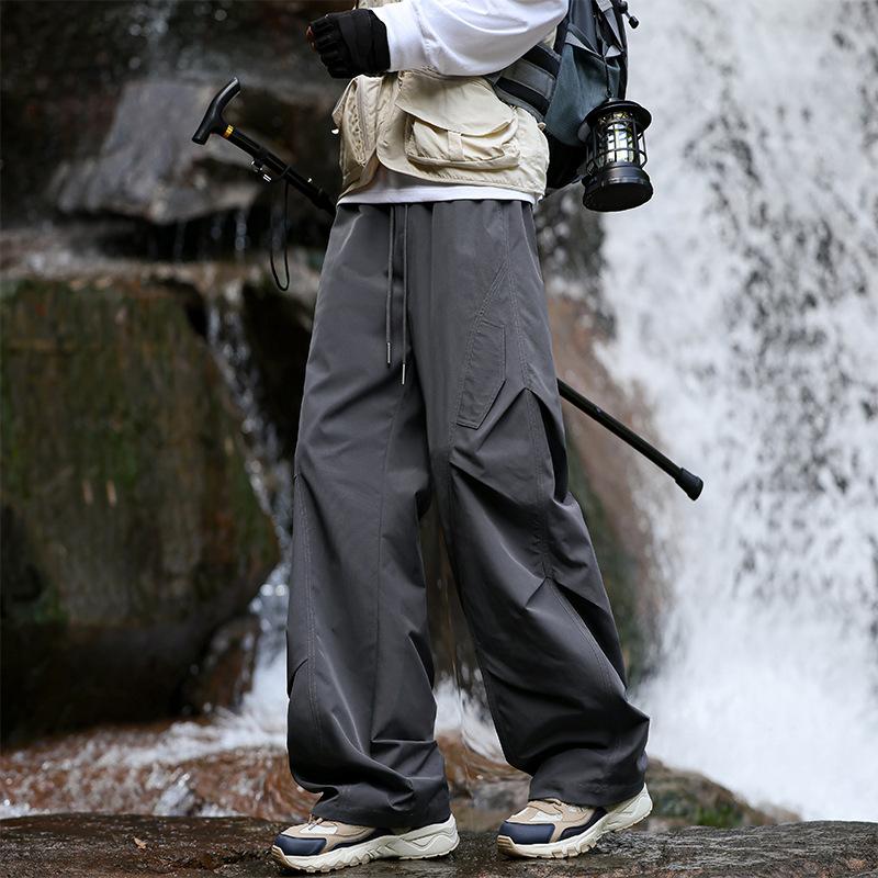 Autumn new trendy brand men's charging mountaineering pants sports and leisure outdoor pleated overalls men's one piece shop