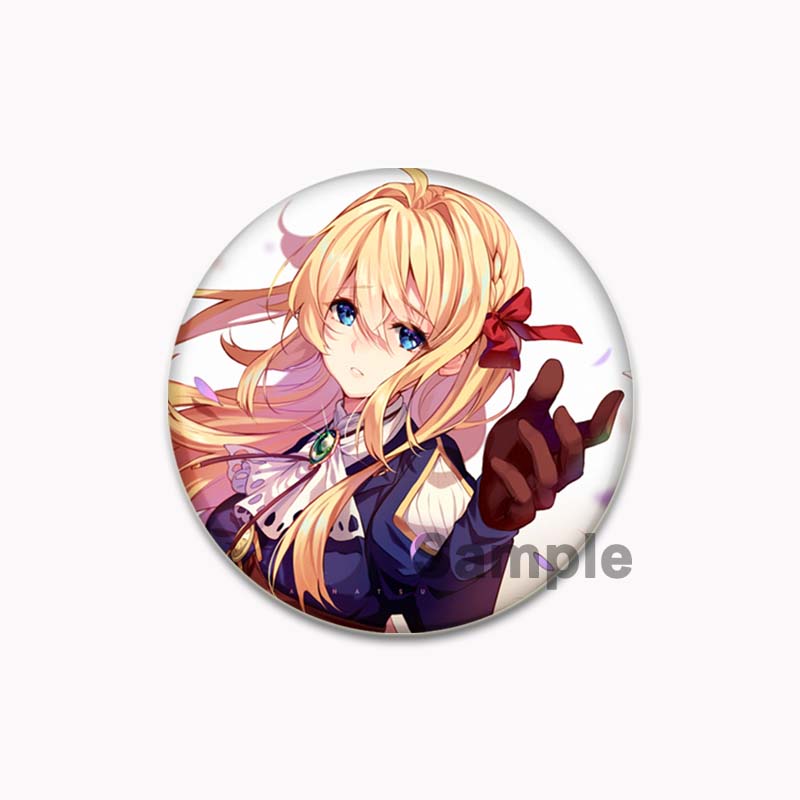 32/44/58mm 58mm Jewelry Accessories Gifts Anime Violet Evergarden Brooches Cosplay Handmade Badges Lapel Pins Backpack Clothes Decoration
