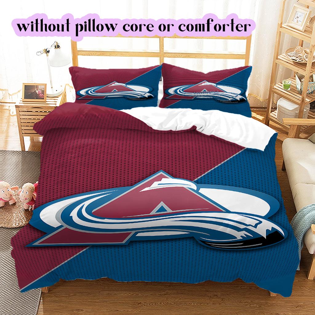 Set Copripiumino Trapuntato con Motivo Logo Hockey su Ghiaccio Federa Decorazione per la Casa Regalo di Compleanno (1* copripiumino + 2* federe, senza imbottitura)