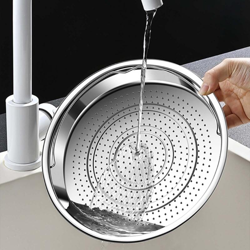 Stainless Steels Steamers Basket with Handle Food Strainer Basket Steaming Tray Steaming Grid Vegetable Steamers Rack