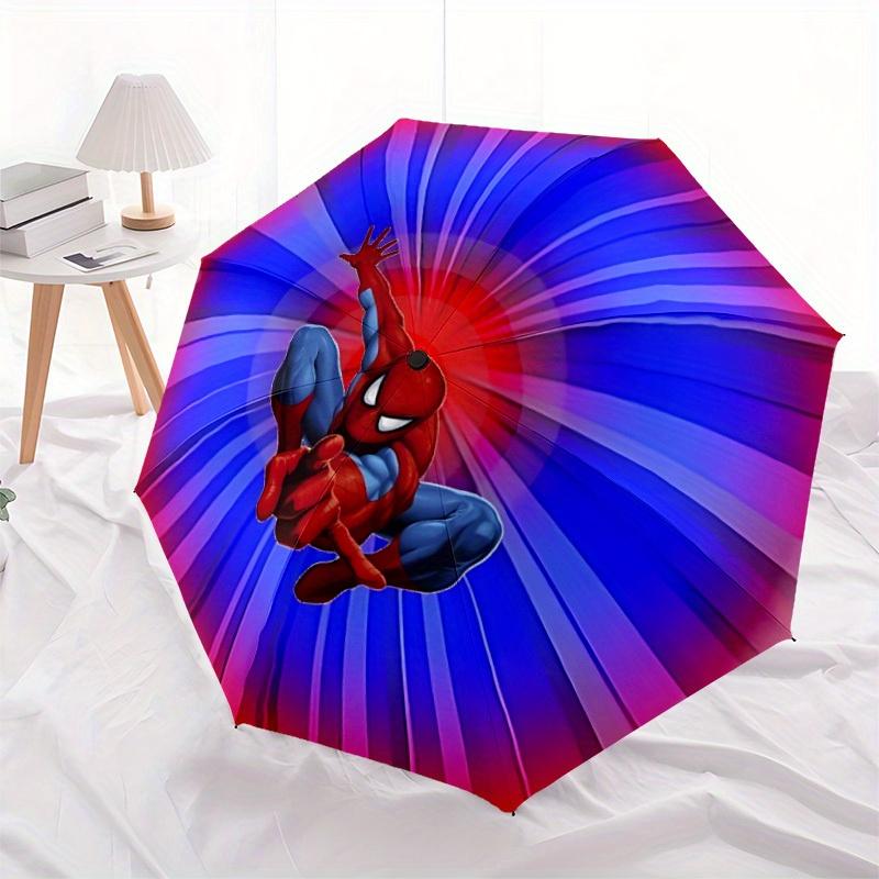 1pc Spider-Man 8-Rib Automatic Folding Umbrella, Portable & Foldable, All-Season Portable Umbrella for Women & Men yy250731158