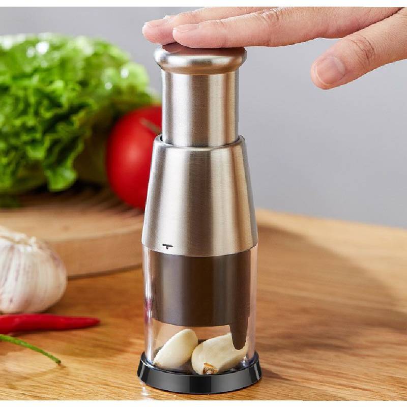 Modern Stainless Steel Garlic Crusher With Multifunction Features For Home Chefs And Gifts