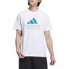 adidas Diseño con estampado de letras Transpirable Versátil Camiseta deportiva de manga corta para hombre Tops Blanco JE3201