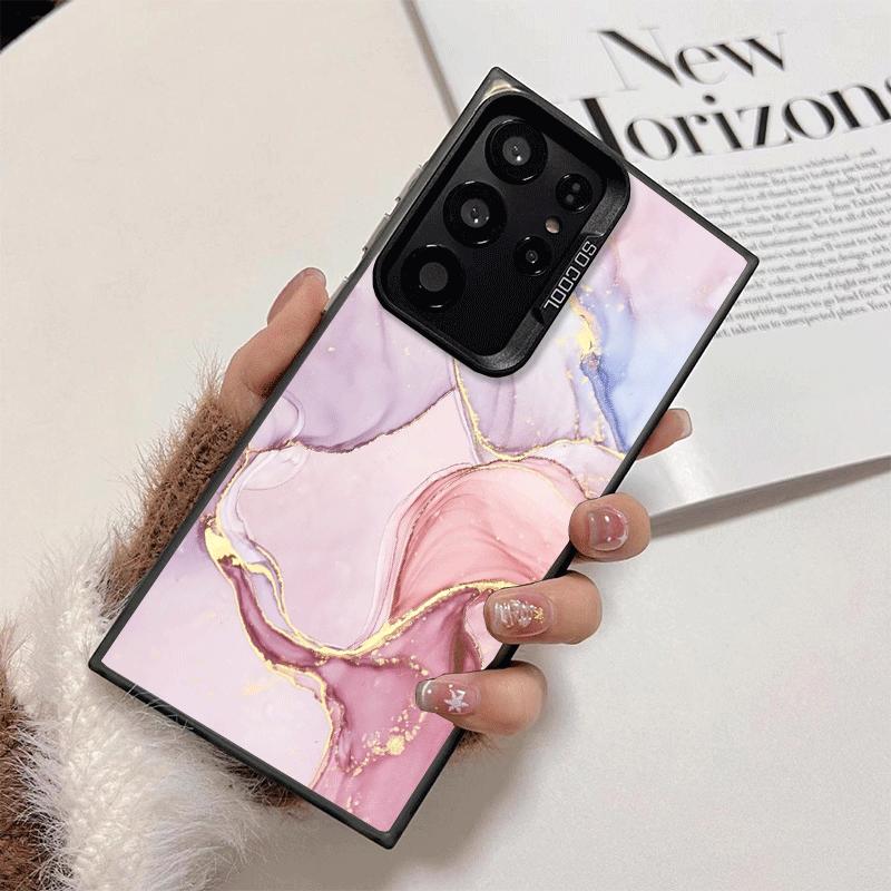 Gold Granite Marble Pattern Shockproof Phone Case for Samsung Galaxy S26 Edge S25 Ultra S24 FE S23 Plus S21 Cover Anti Fall Fund