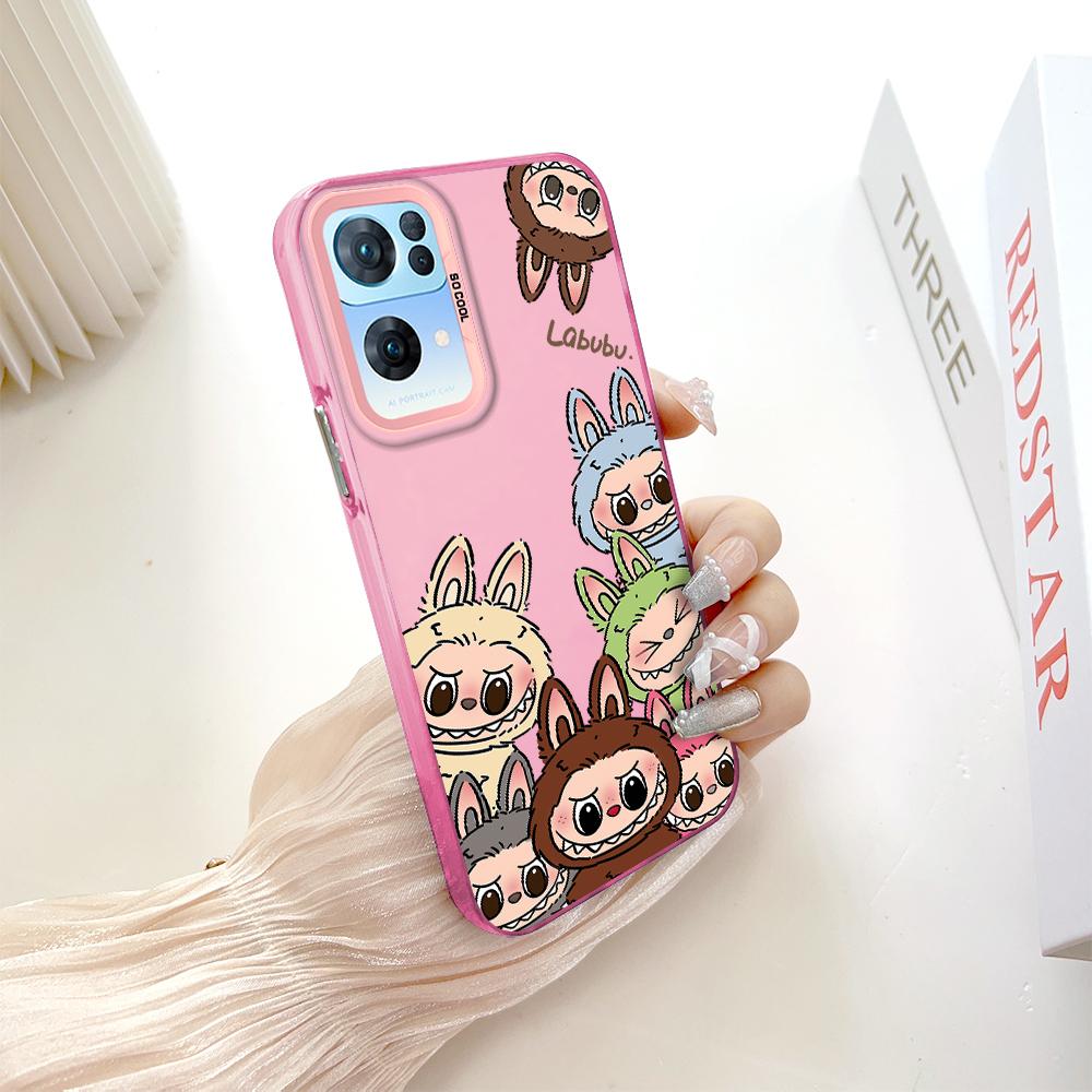 Painted Pattern Colorful Sliver Double Sided Hard Shell Shockproof Anti-fall Phone Casing for OnePlus OPPO Reno Realme