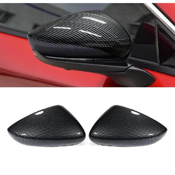 Car Decoration Door Mirror Cover For Mazda 3 Axela - Car Rearview Accessories Glossy Black Carbon Fbier Silver Styling
