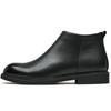 2023 Autumn/Winter Men's Genuine Leather Mid-Cut Casual Boots TB89183 - Plus Velvet, Slip-On, All-Purpose Business Style