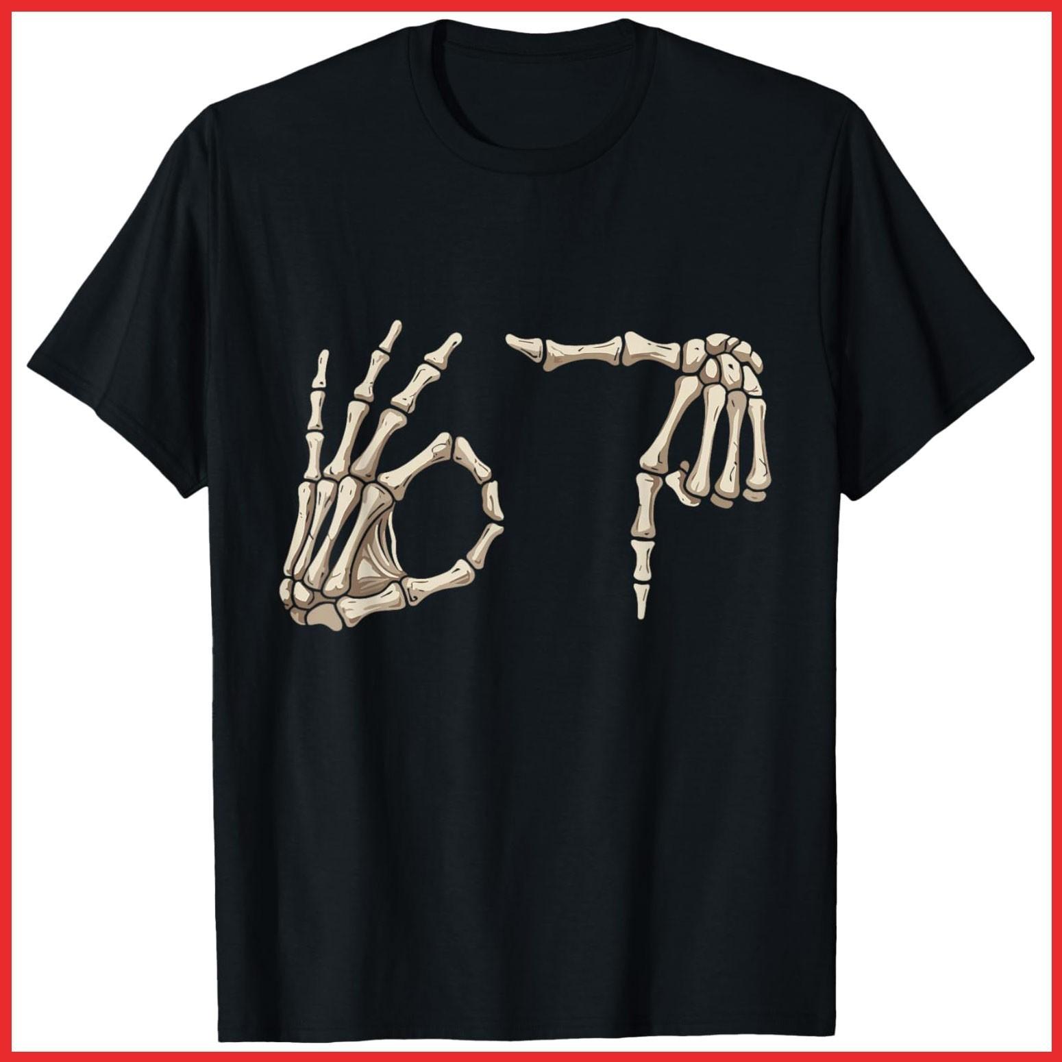 Six Seven 6 7 Meme 67 Skeleton Hand Halloween Costume Black Cotton T-Shirt S-5XL L