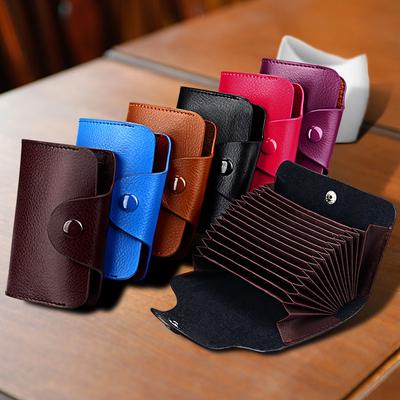 Men and Women Fashion Smart Credit Card Wallet Short Snap Fastener Multi-card Card Holder